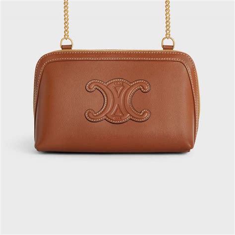 celine square triomphe clutch|Celine 2024 Triomphe Clutch w/ Chain .